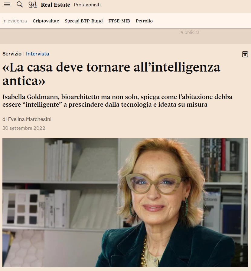 IL SOLE 24 ORE Un Bio Architetto per Amica